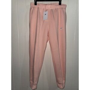 Nike Sportswear Club Fleece Joggers Mens Large Arctic Orange Pink NEW